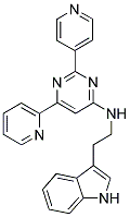 N-[2-(1H-INDOL-3-YL)ETHYL]-6-PYRIDIN-2-YL-2-PYRIDIN-4-YLPYRIMIDIN-4-AMINE 结构式