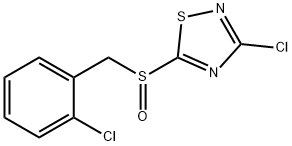 3-CHLORO-5-(2-CHLOROBENZYLSULFINYL)-1,2,4-THIADIAZOLE 结构式