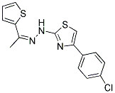 1-(2-THIENYL)-1-ETHANONE N-[4-(4-CHLOROPHENYL)-1,3-THIAZOL-2-YL]HYDRAZONE 结构式