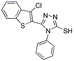 5-(3-CHLORO-BENZO[B]THIOPHEN-2-YL)-4-PHENYL-4H-[1,2,4]TRIAZOLE-3-THIOL 结构式