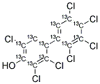 13C12-2,2',3,3',4',5,5'-HEPTACHLORO-4-BIPHENYLOL 结构式