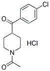 N-ACETYL-4-(4-CHLOROBENZOYL)-PIPERIDINE, HYDROCHLORIDE 结构式