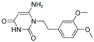 6-AMINO-1-[2-(3,4-DIMETHOXY-PHENYL)-ETHYL]-1H-PYRIMIDINE-2,4-DIONE 结构式