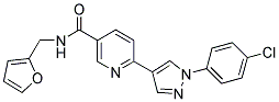 6-[1-(4-CHLOROPHENYL)-1H-PYRAZOL-4-YL]-N-(2-FURYLMETHYL)NICOTINAMIDE 结构式