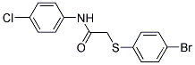 2-[(4-Bromophenyl)sulfanyl]-N-(4-chlorophenyl)acetamide 结构式