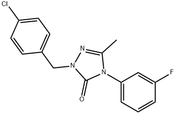 2-(4-CHLOROBENZYL)-4-(3-FLUOROPHENYL)-5-METHYL-2,4-DIHYDRO-3H-1,2,4-TRIAZOL-3-ONE 结构式