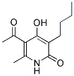 5-ACETYL-3-BUTYL-4-HYDROXY-6-METHYLPYRIDIN-2(1H)-ONE 结构式