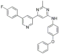 (6-[5-(4-FLUORO-PHENYL)-PYRIDIN-3-YL]-2-METHYL-PYRIMIDIN-4-YL)-(4-PHENOXY-PHENYL)-AMINE 结构式