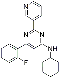 N-CYCLOHEXYL-6-(2-FLUOROPHENYL)-2-PYRIDIN-3-YLPYRIMIDIN-4-AMINE 结构式