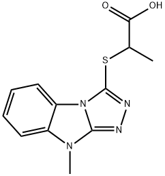 2-[(9-METHYL-9H-[1,2,4]TRIAZOLO[4,3-A]BENZIMIDAZOL-3-YL)THIO]PROPANOIC ACID 结构式