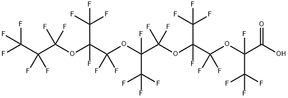 PERFLUORO(2,5,8,11-TETRAMETHYL-3,6,9,12-TETRAOXAPENTADECANOIC) ACID 结构式