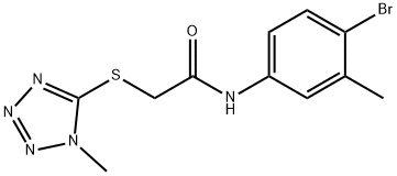 N-(4-BROMO-3-METHYLPHENYL)-2-[(1-METHYL-1H-1,2,3,4-TETRAAZOL-5-YL)SULFANYL]ACETAMIDE 结构式