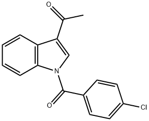 1-[1-(4-CHLOROBENZOYL)-1H-INDOL-3-YL]-1-ETHANONE 结构式