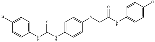 2-[(4-([(4-CHLOROANILINO)CARBOTHIOYL]AMINO)PHENYL)SULFANYL]-N-(4-CHLOROPHENYL)ACETAMIDE 结构式