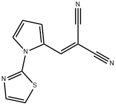 2-((1-(噻唑-2-基)-1H-吡咯-2-基)亚甲基)丙二腈 结构式