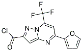 5-FURAN-2-YL-7-TRIFLUOROMETHYL-PYRAZOLO[1,5-A]-PYRIMIDINE-2-CARBONYL CHLORIDE 结构式
