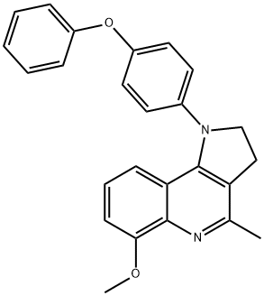 4-(6-METHOXY-4-METHYL-2,3-DIHYDRO-1H-PYRROLO[3,2-C]QUINOLIN-1-YL)PHENYL PHENYL ETHER 结构式