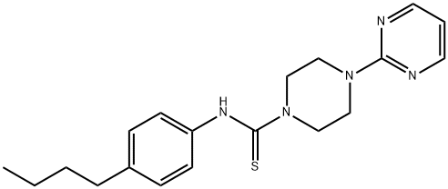 N-(4-BUTYLPHENYL)-4-PYRIMIDIN-2-YLPIPERAZINE-1-CARBOTHIOAMIDE 结构式