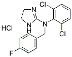 2-[N-(2,6-DICHLOROPHENYL)-N-(4-FLUOROBENZYL)AMINO]-2-IMIDAZOLINE HYDROCHLORIDE 结构式