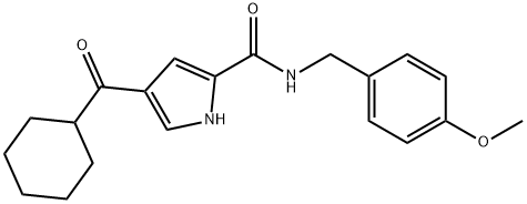 4-(CYCLOHEXYLCARBONYL)-N-(4-METHOXYBENZYL)-1H-PYRROLE-2-CARBOXAMIDE 结构式