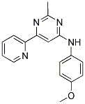 N-(4-METHOXYPHENYL)-2-METHYL-6-PYRIDIN-2-YLPYRIMIDIN-4-AMINE 结构式