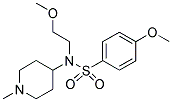 4-METHOXY-N-(2-METHOXYETHYL)-N-(1-METHYLPIPERIDIN-4-YL)BENZENESULPHONAMIDE 结构式