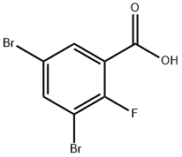 3,5-二溴-2-氟苯甲酸 结构式