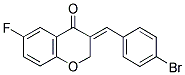 (E)-3-(4-Bromobenzylidene)-6-fluoro-2,3-dihydrochromen-4-one 结构式