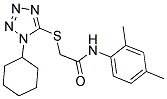 2-[(1-CYCLOHEXYL-1H-TETRAZOL-5-YL)THIO]-N-(2,4-DIMETHYLPHENYL)ACETAMIDE 结构式
