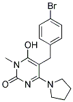 5-(4-BROMOBENZYL)-6-HYDROXY-1-METHYL-4-PYRROLIDIN-1-YLPYRIMIDIN-2(1H)-ONE 结构式
