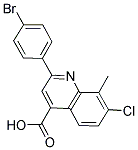 2-(4-溴苯基)-7-氯-8-甲基-喹啉-4-羧酸 结构式