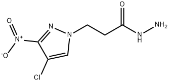 3-(4-氯-3-硝基-1H-吡唑-1-基)丙酰肼 结构式