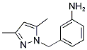 3-((3,5-二甲基-1H-吡唑-1-基)甲基)苯胺 结构式