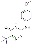 6-TERT-BUTYL-3-(4-METHOXY-PHENYLAMINO)-4H-[1,2,4]TRIAZIN-5-ONE 结构式