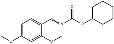 (2,4-DIMETHOXY-BENZYLIDENE)-CARBAMIC ACID CYCLOHEXYL ESTER 结构式