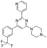 4-(4-METHYLPIPERAZIN-1-YL)-2-PYRIDIN-3-YL-6-[3-(TRIFLUOROMETHYL)PHENYL]PYRIMIDINE 结构式