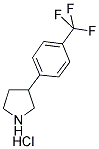 3-(4-三氟甲基苯基)吡咯烷盐酸盐 结构式