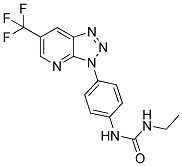 N-ETHYL-N'-[4-[1,2,3,7-TETRAAZA-5-(TRIFLUOROMETHYL)INDEN-1-YL]PHENYL]UREA 结构式