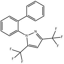 1-[1,1'-BIPHENYL]-2-YL-3,5-BIS(TRIFLUOROMETHYL)-1H-PYRAZOLE 结构式