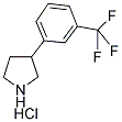 3-(3-三氟甲基苯基)吡咯烷盐酸盐 结构式