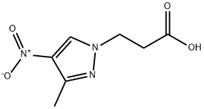 3-(3-甲基-4-硝基-吡唑-1-基)丙酸 结构式