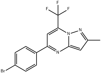 5-(4-BROMOPHENYL)-2-METHYL-7-(TRIFLUOROMETHYL)PYRAZOLO[1,5-A]PYRIMIDINE 结构式