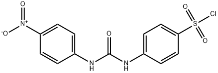 4-[3-(4-NITROPHENYL)UREIDO]BENZENESULFONYL CHLORIDE 结构式