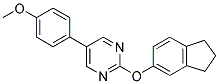 2-(2,3-DIHYDRO-1H-INDEN-5-YLOXY)-5-(4-METHOXYPHENYL)PYRIMIDINE 结构式