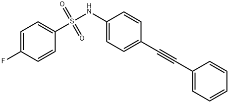 4-FLUORO-N-[4-(2-PHENYLETHYNYL)PHENYL]BENZENESULFONAMIDE 结构式