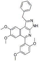 1-BENZYL-5-(2,5-DIMETHOXYPHENYL)-7,8-DIMETHOXY-3H-PYRAZOLO[3,4-C]ISOQUINOLINE 结构式