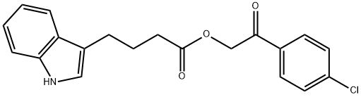 2-(4-CHLOROPHENYL)-2-OXOETHYL 4-(1H-INDOL-3-YL)BUTANOATE 结构式