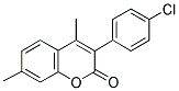 3(4'-CHLOROPHENYL)-4,7-DIMETHYLCOUMARIN 结构式