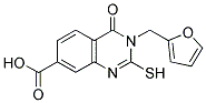 3-(2-FURYLMETHYL)-2-MERCAPTO-4-OXO-3,4-DIHYDROQUINAZOLINE-7-CARBOXYLIC ACID 结构式