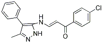 1-(4-CHLOROPHENYL)-3-[(3-METHYL-4-PHENYL-1H-PYRAZOL-5-YL)AMINO]-2-PROPEN-1-ONE 结构式